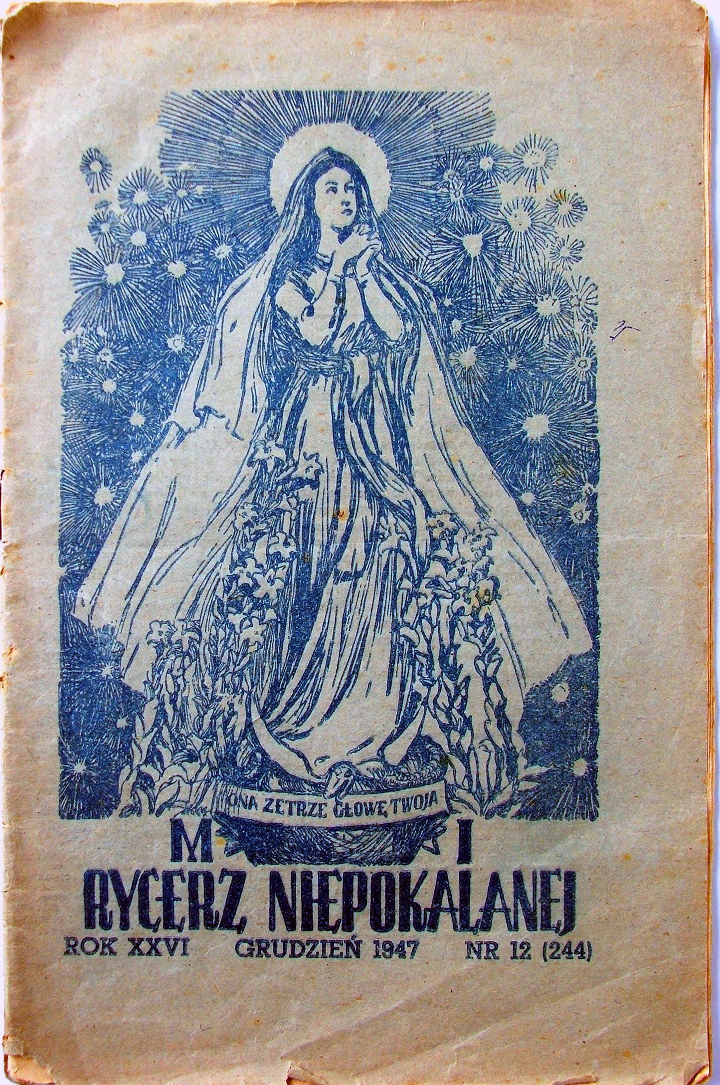 Capa da revista Rycerz Niepokalanej (Cavaleiro da Imaculada)